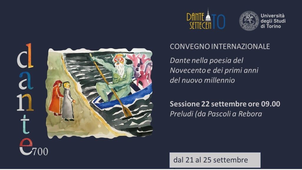 Convegno Dante e la poesia del Novecento – 22 settembre ore 09.00