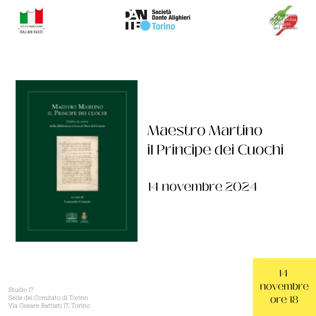 Presentazione del libro “Maestro Martino. Il principe dei cuochi”